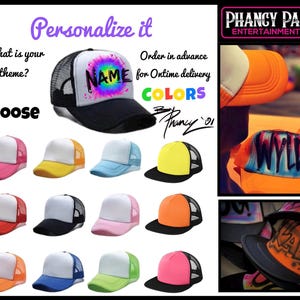 Airbrush Sprayed Trucker Cap Party Favors