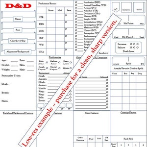 Mini D&D 5e Character Sheet for Altoids Tin