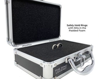 RING SECURITY Briefcase with ring holder inside - Ring Bearer Case - professionally made - personalization / customization