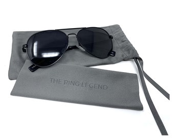 RING SECURITY SUNGLASSES for Ring Bearer - with cleaning cloth and bag
