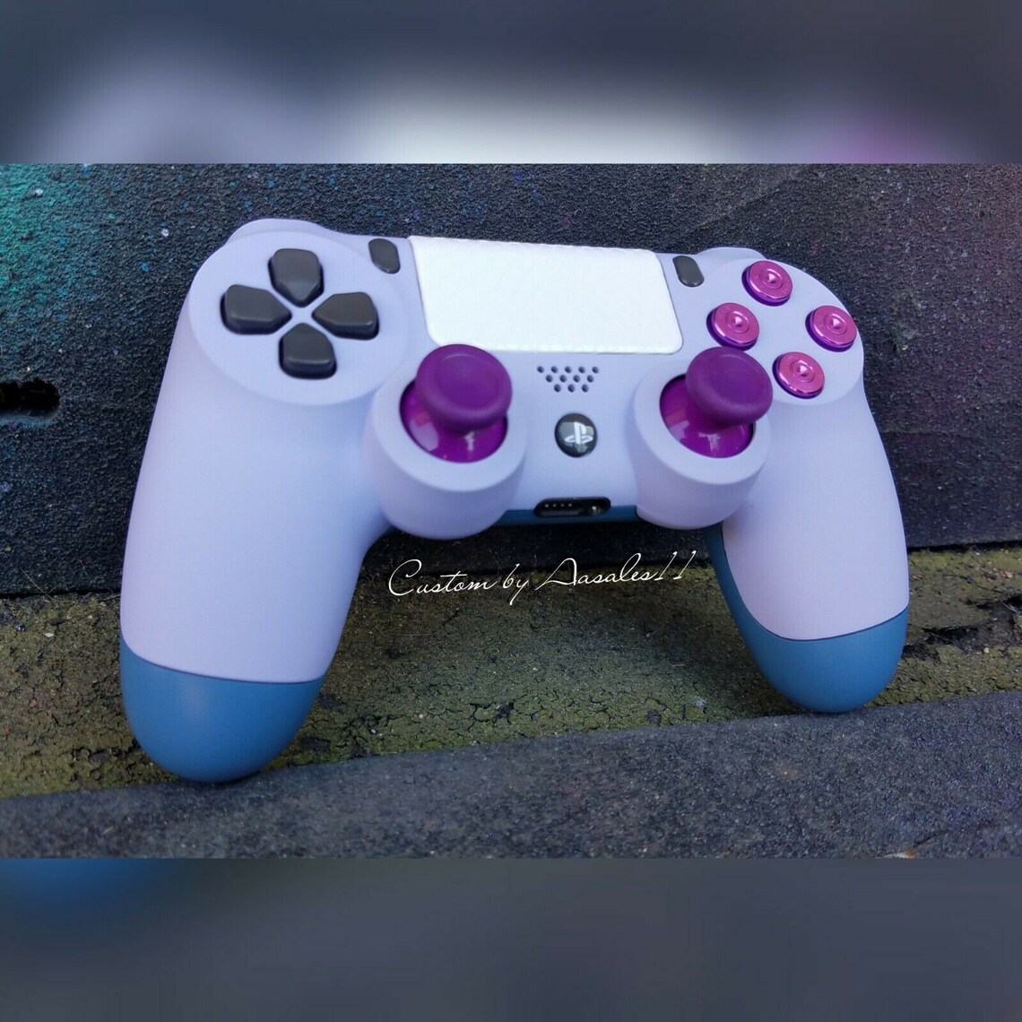 Playstaion/Ps4 Custom controller purple pastel soft touch Etsy