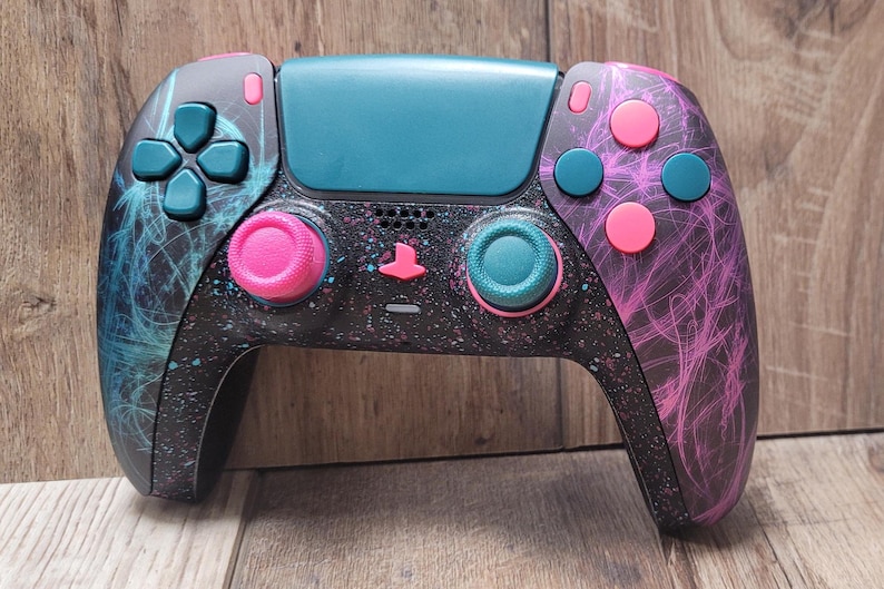 Playstation/ps5 Custom Controller Multicolor W/textured & Multi Color ...