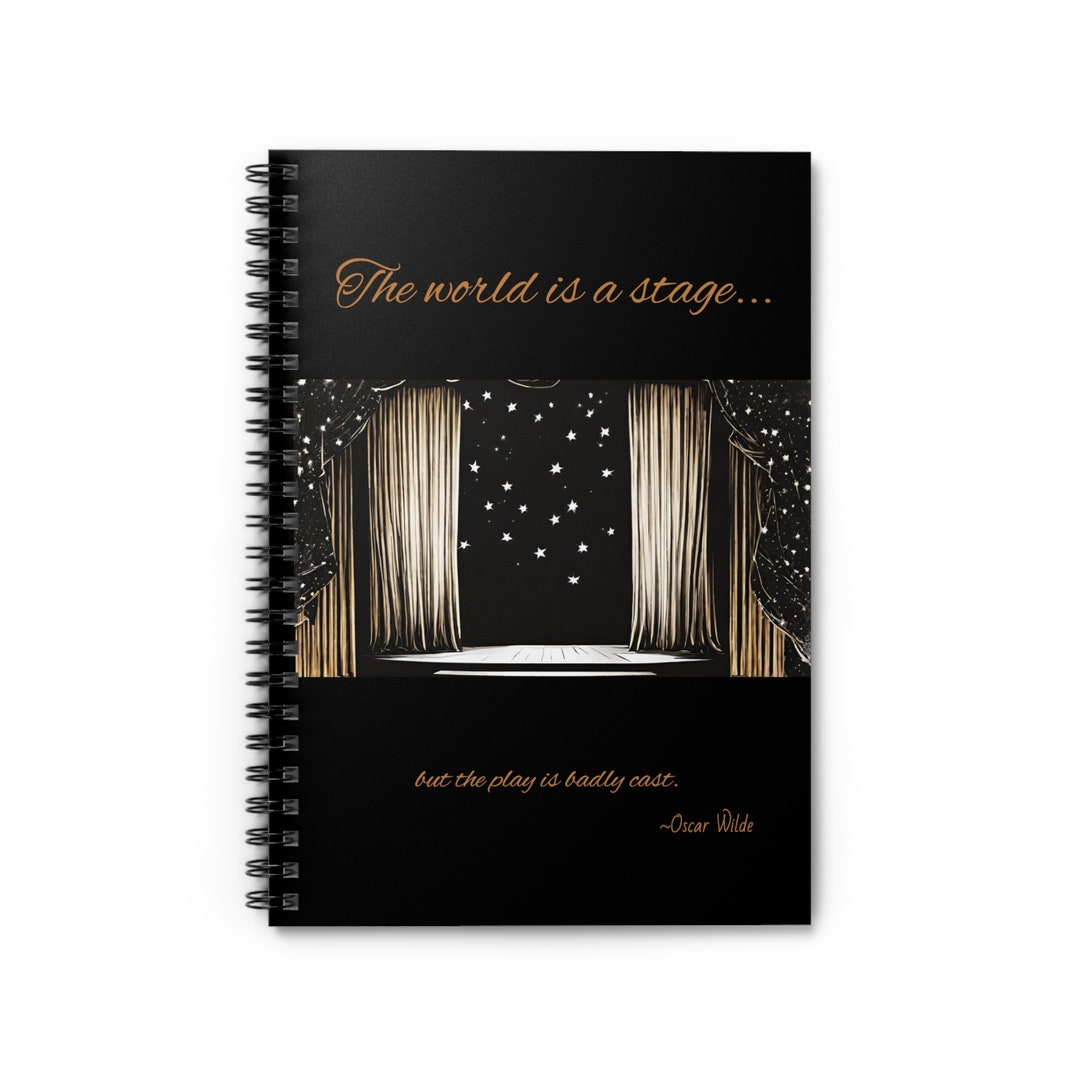 Playwright/actor Journal Spiral Notebook - Ruled Line, Vintage Stage ...