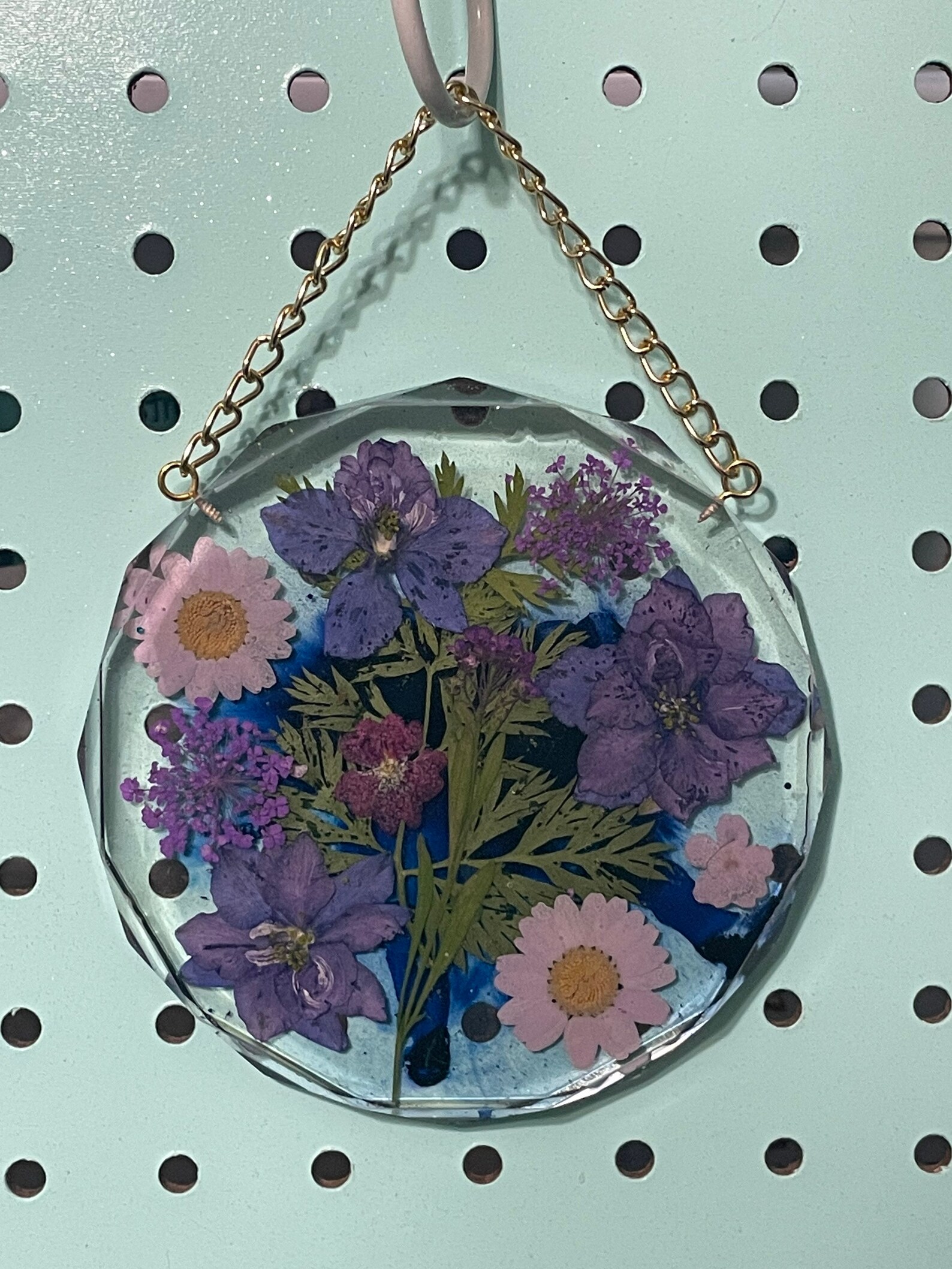 Resin Floral Wall Hanging Decor Resin and Dried Flower Decor Etsy