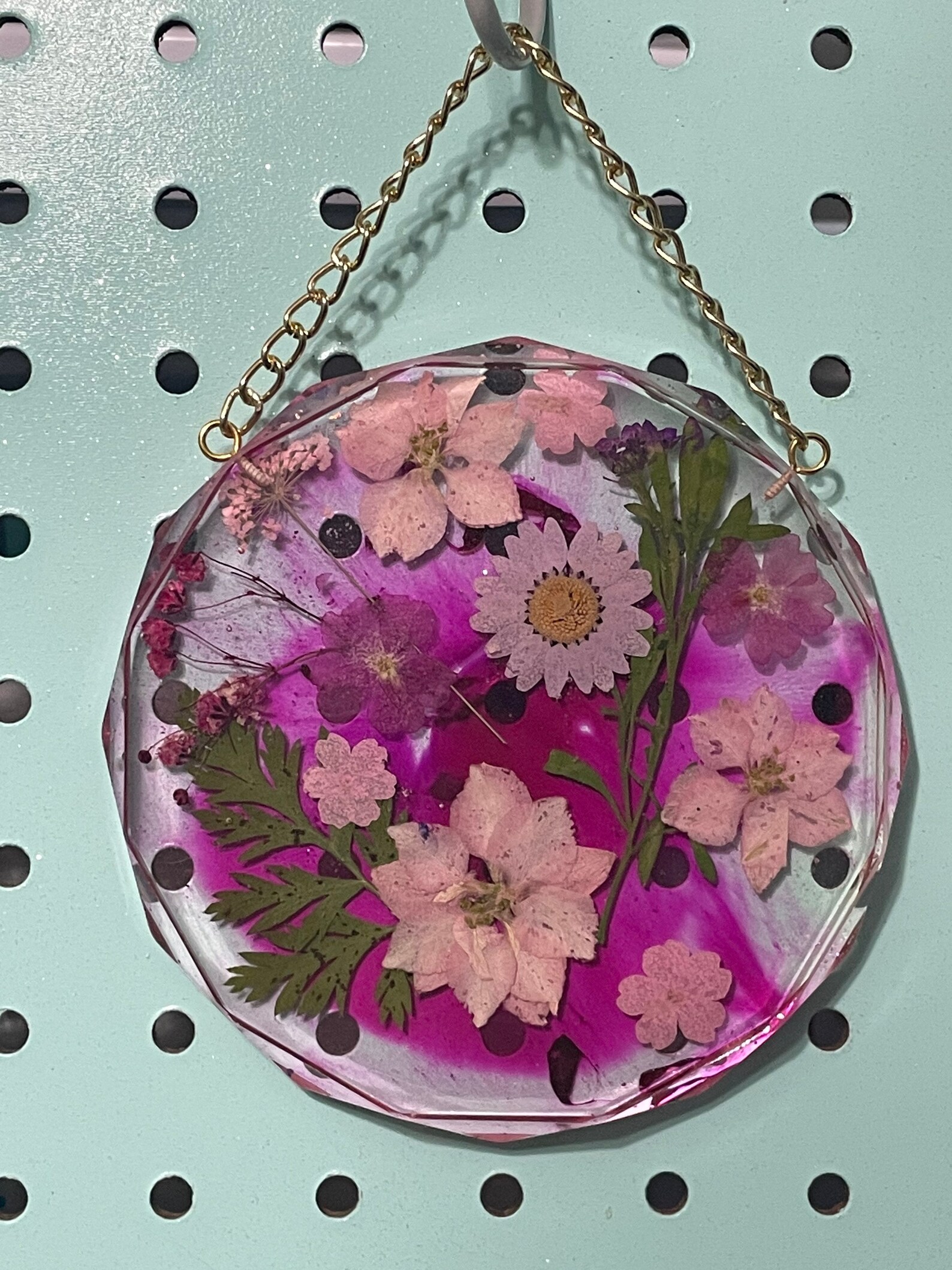 Resin Floral Wall Hanging Decor Resin and Dried Flower Decor Etsy