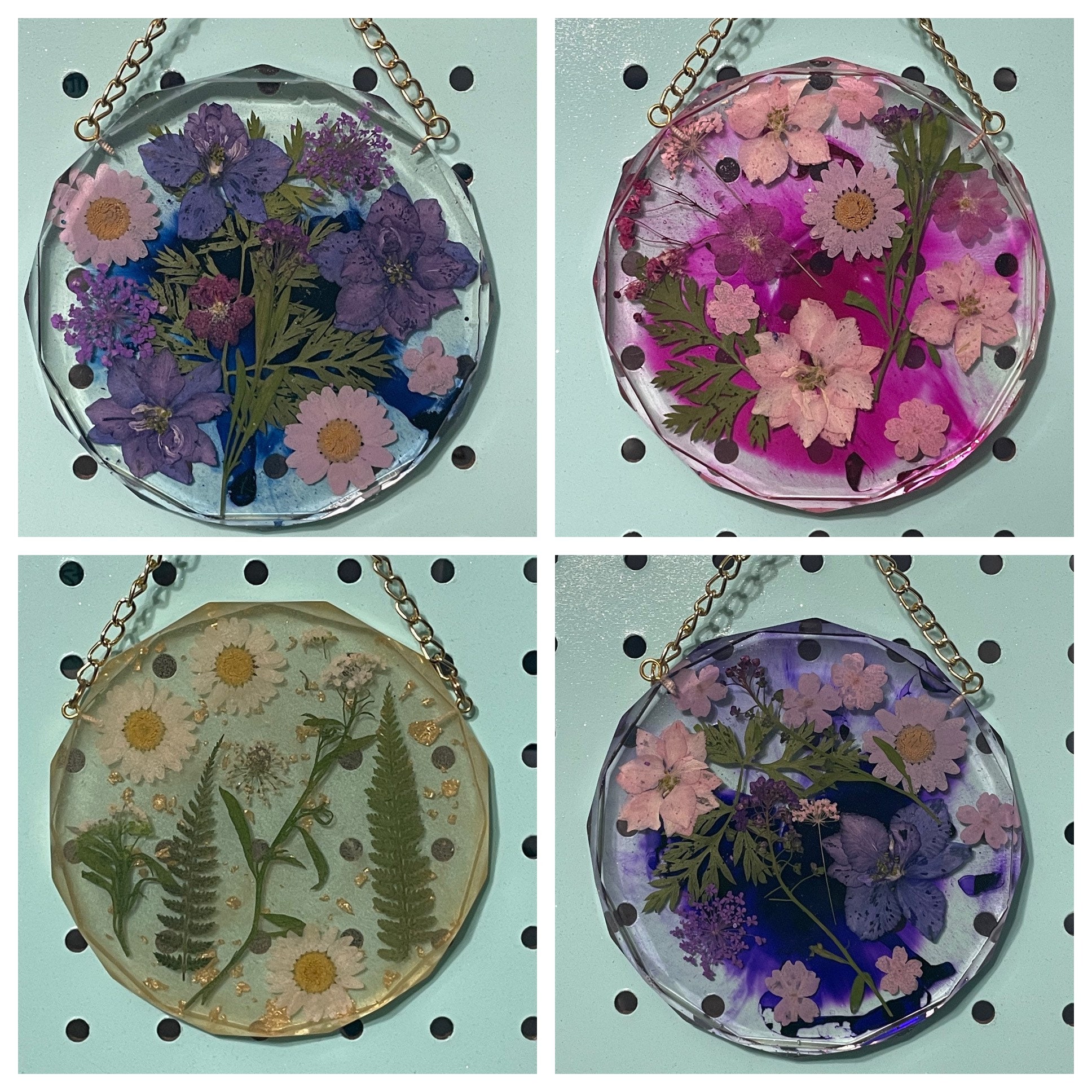 Resin Floral Wall Hanging Decor Resin and Dried Flower Decor Etsy