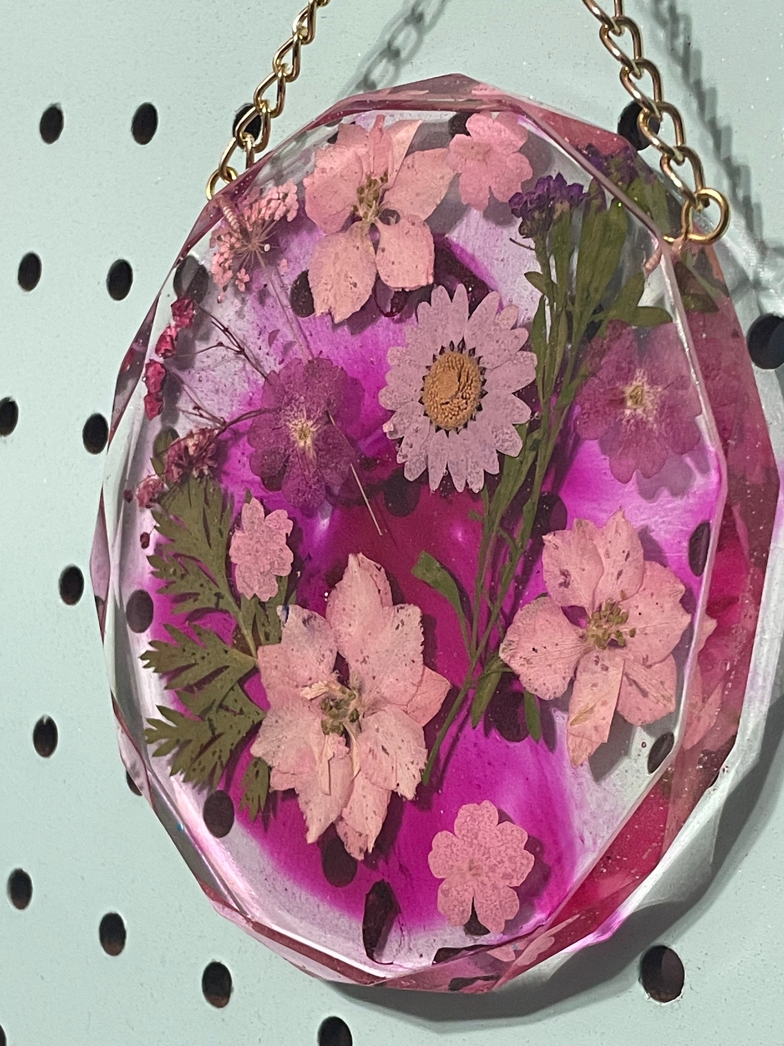 Resin Floral Wall Hanging Decor Resin and Dried Flower Decor Etsy