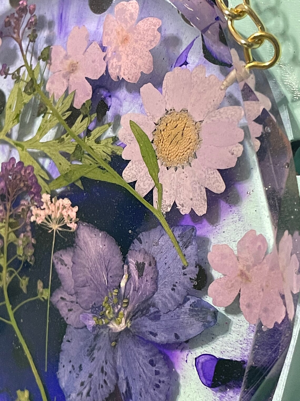 Resin Floral Wall Hanging Decor Resin and Dried Flower Decor Etsy