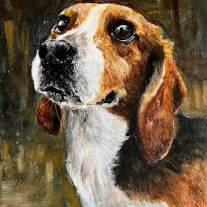 Custom Oil Painting Pet Portrait on Canvas, Handpainted Personalized Large Wall Art, Pet Memorial Gift