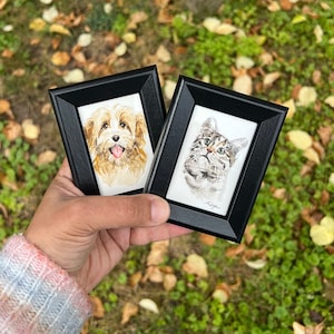 Mini Custom Watercolor Pet Portrait, Chtistmas Gift, Minimalist Hand-painted Cat Dog Illustration, Commission Artwork, Pet Memorial