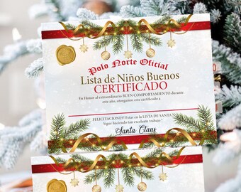 Santa List Certificate, Good and Naughty Kids