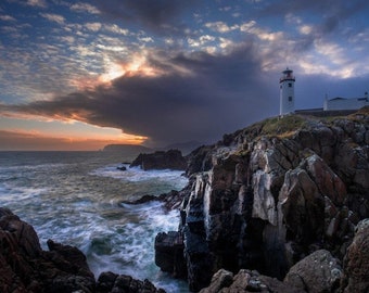 Limited Edition Print: Fanad Head Lighthouse in Donegal, Ireland. A coastal sunrise on the Wild Atlantic Way in the north of Ireland.