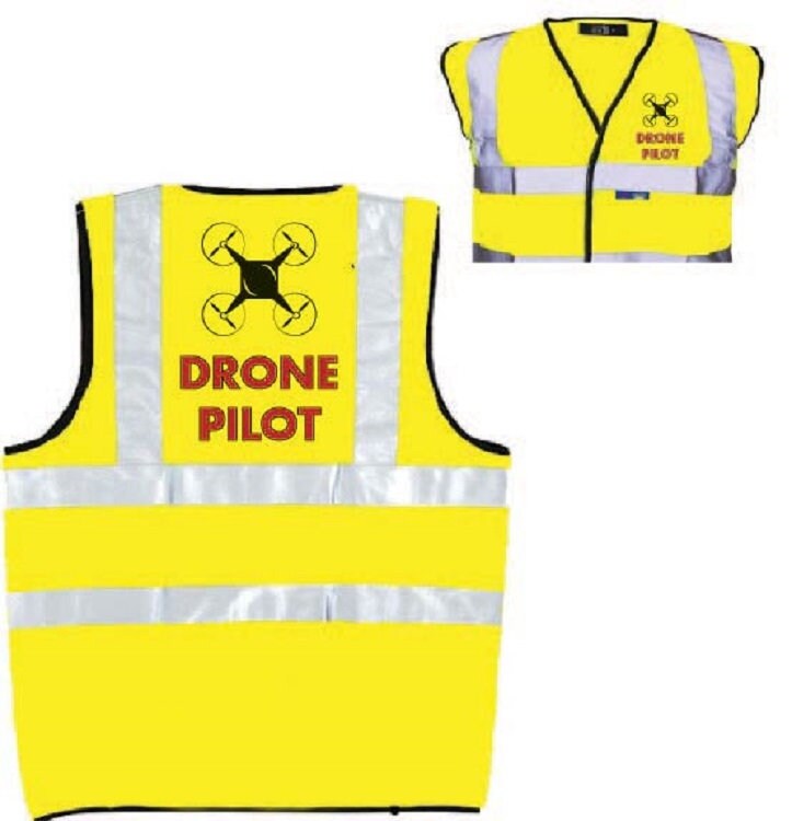 Image of Drone Pilot Hi Vis Vest Printed Safety