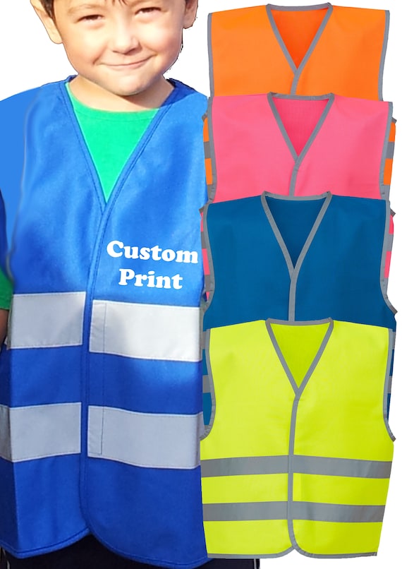 HIGH-VIZ VEST PERSONALISED PRINTED LOGO HI-VIS CUSTOM IMAGE PRINT WORKWEAR