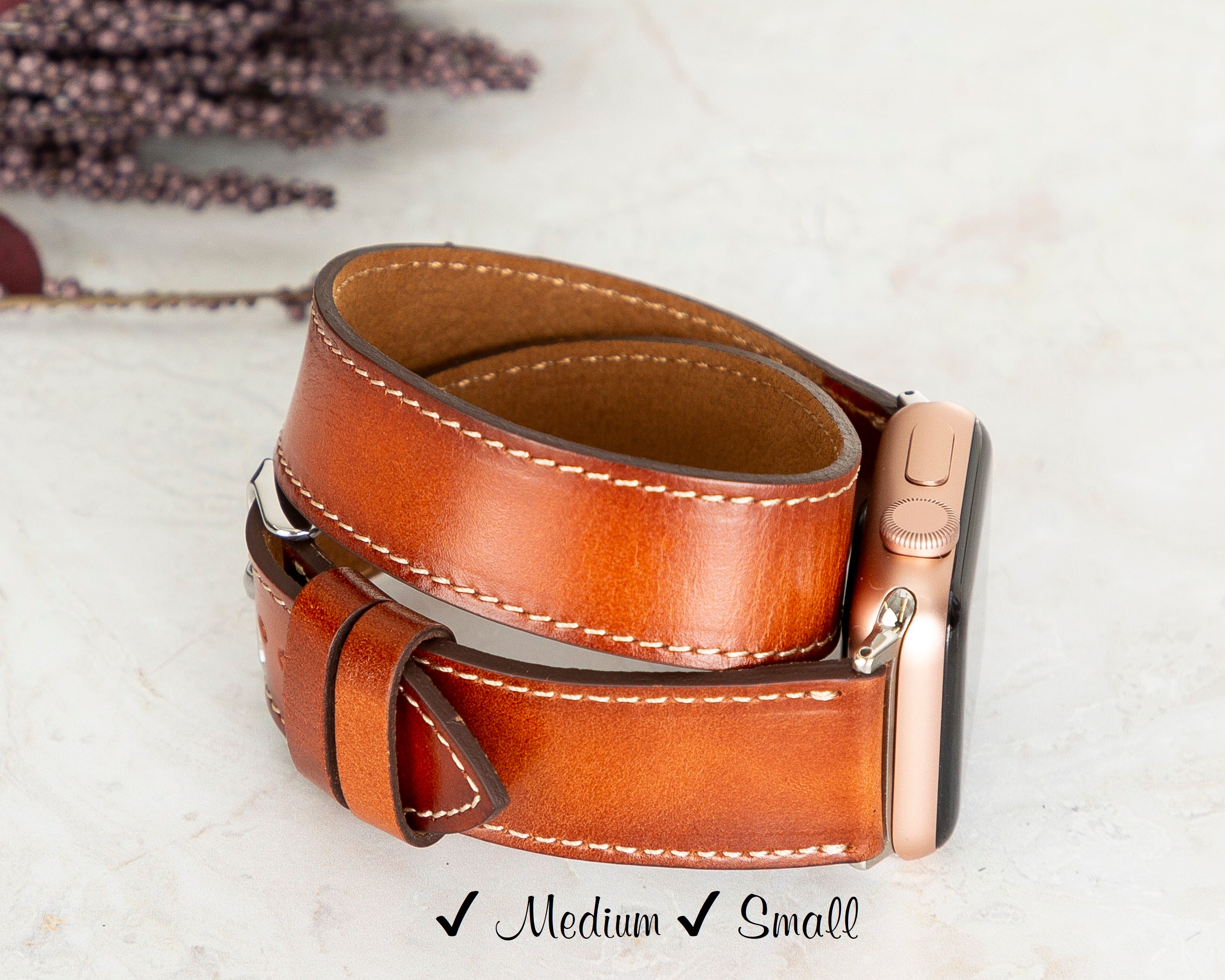 Custom leather band for Hermes watch Single wrap - Drwatchstrap