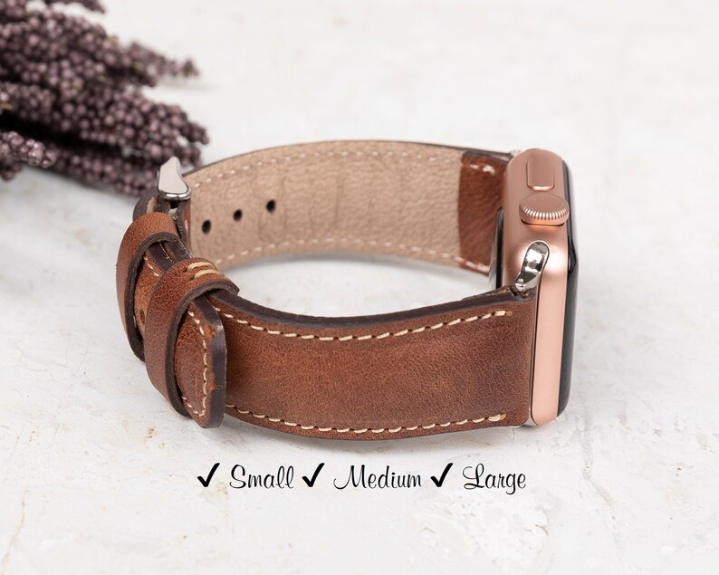 Genuine Brown Leather Apple Watch Band 38mm 40mm 41mm 42mm | Etsy