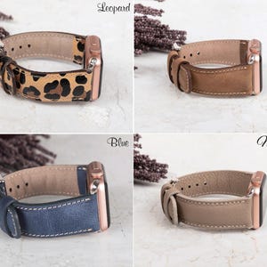 Genuine Leather Apple Watch Band, Handmade iWatch Strap for Apple,Samsung,Fitbit,Fossil, Google Pixel,Custom Engraving,Apple Watch 11 Series image 9
