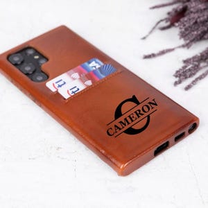 Capa de couro leve personalizada para celular Galaxy Slim Card Case Snap On Full Cover Samsung S25, S24, S23, S22, S21, S20, S10, Note 20, 10,