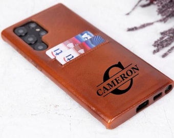 Leather Lightweight Phone Slim Card Case Snap On Full Cover Galaxy  S26, S25, S24, S23, S22, S21, S20, S10, S9, S8, Note 20, 10, 9, 8
