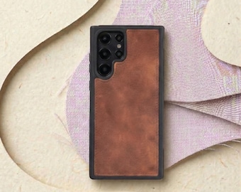 Slim Leather Case, Back Cover, Lightwight Snap On Case for Galaxy S26, S26 Plus, S26 Ultra, S25, S25 Plus, S25 Ultra, S24, S23 Series