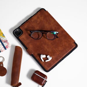 Handmade Leather iPad Pro Case: Custom Apple iPad Cover