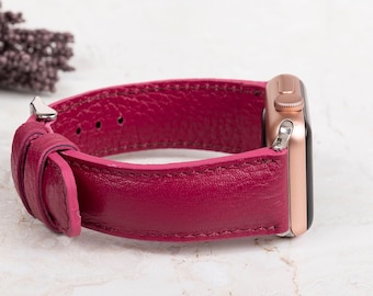 Custom Pebbled Leather Apple Watch Band 38, 40, 41, 42, 44, 45, 49 mm, iWatch Strap, For Women Men, Galaxy, Fossil, Fitbit, Pixel Band