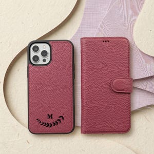 Skórzane etui-portfel na iPhone'a, odpinany magnetyczny uchwyt na karty, podstawka i bezprzewodowe ładowanie MagSafe, portfel MagSafe, szybka wysyłka, wyprodukowano w USA