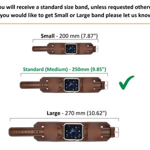 Genuine Brown Leather Cuff Band Strap, Apple Band 38, 40, 41, 42, 44, 45, 49 mm, Wrist Watch, iWatch Galaxy Fitbit Pixel Fossil Watch Band image 5