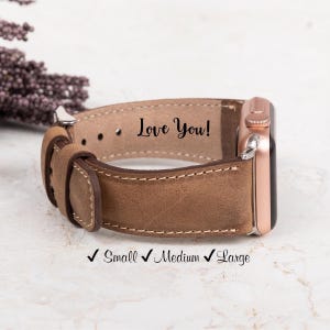 Genuine Leather Apple Watch Band, Handmade iWatch Strap for Apple,Samsung,Fitbit,Fossil, Google Pixel,Custom Engraving,Apple Watch 11 Series