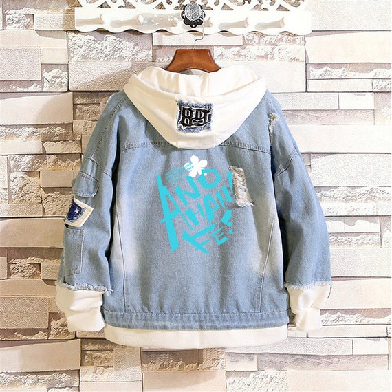 denim jacket and hoodie men