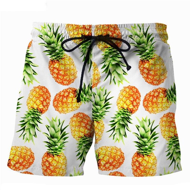 Pineapples Men Summer Bathing suit creative gift