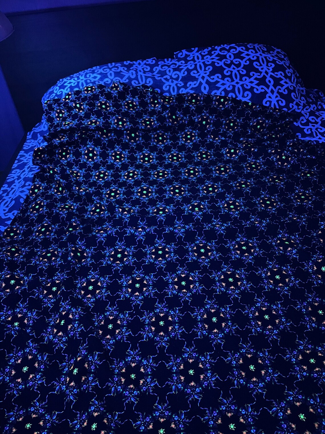 Throw blanket bed blanket Blacklight print Room cover Home | Etsy