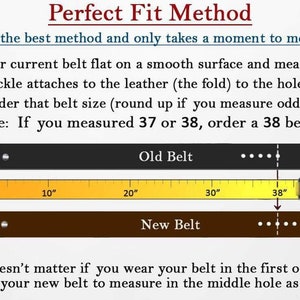 1.25" Brown Buffalo Leather Dress Belt: USA Made, Silver Buckle bild 2