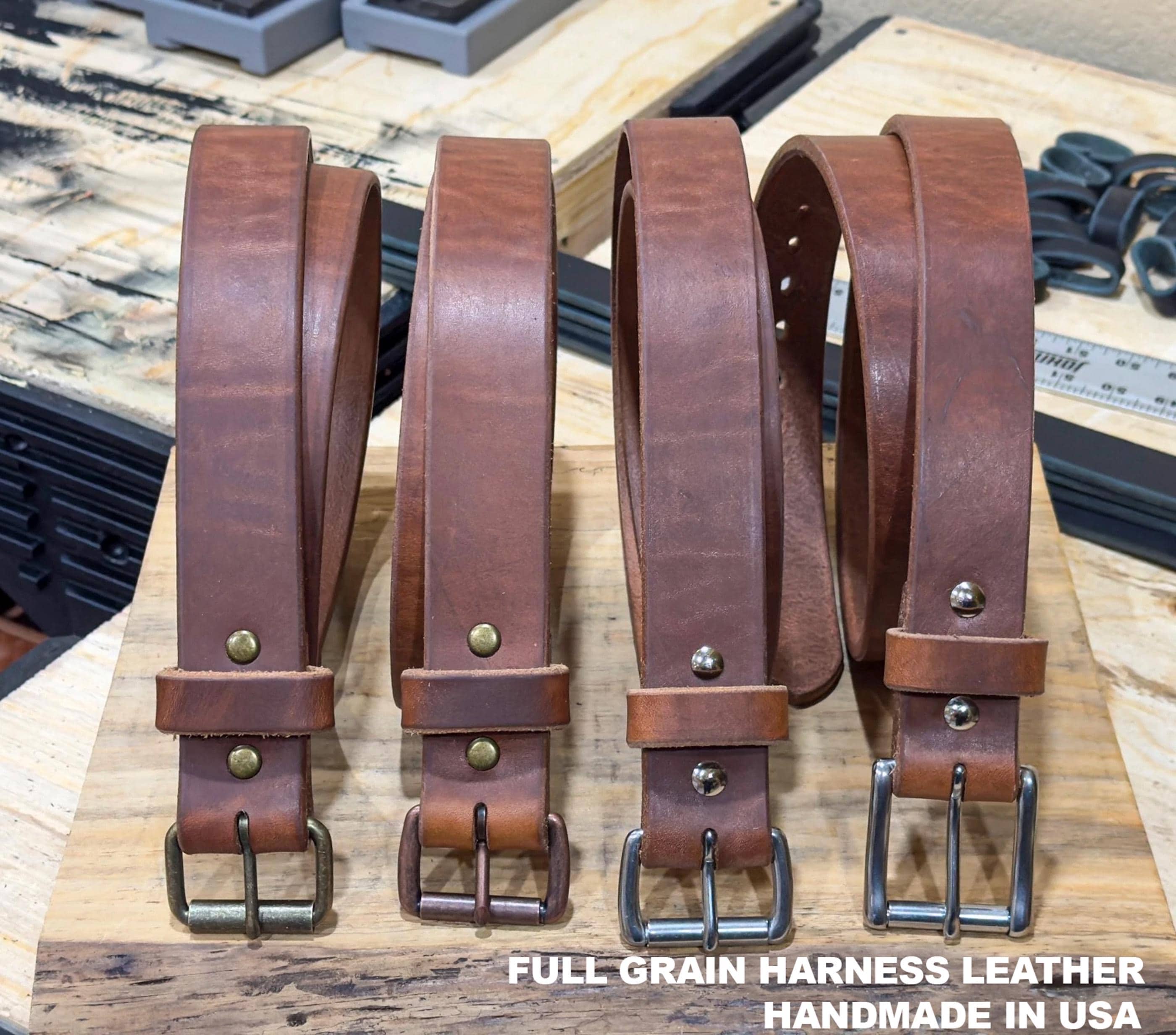 Off-White Harness Cowhide Bench Made Triple-Prong Belt Size 30 Stoic 10mm Powerlifting Belt — White main image 4