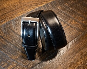 Brighton Calfskin Croc Embossed Black Saddle Leather Wide  display picture 2