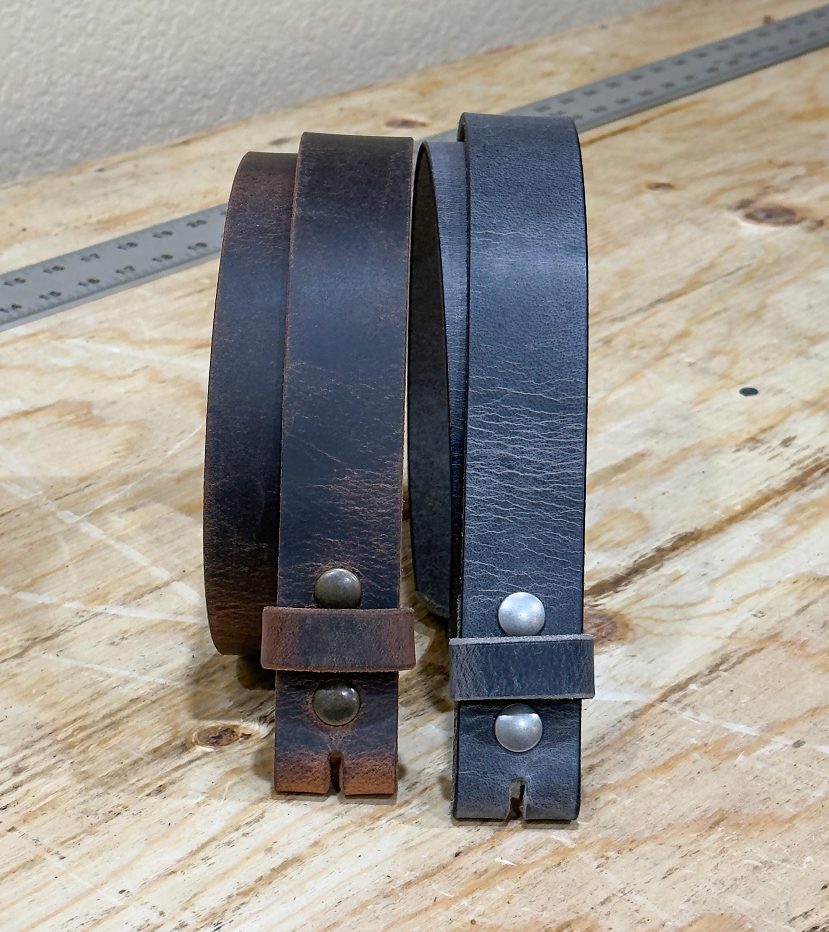 Faux Leather Western Belt Strap Without Buckle for Jeans 160506 Reversible Belt Strap Without Buckle Replacement  main image 3