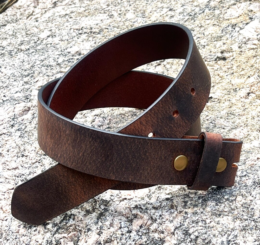 Bossed Braided Strap Full-Grain Leather 25m Yellow