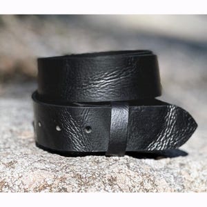 1.5" Full Grain Leather Snap-On Belt Strap 100% Genuine Full Grain Buffalo Leather, Handmade in Colorado, Made in USA