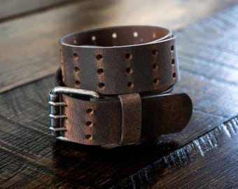 1.75 Inch Heavy Duty Belt, Thick Full Grain Buffalo Leather, USA Handmade