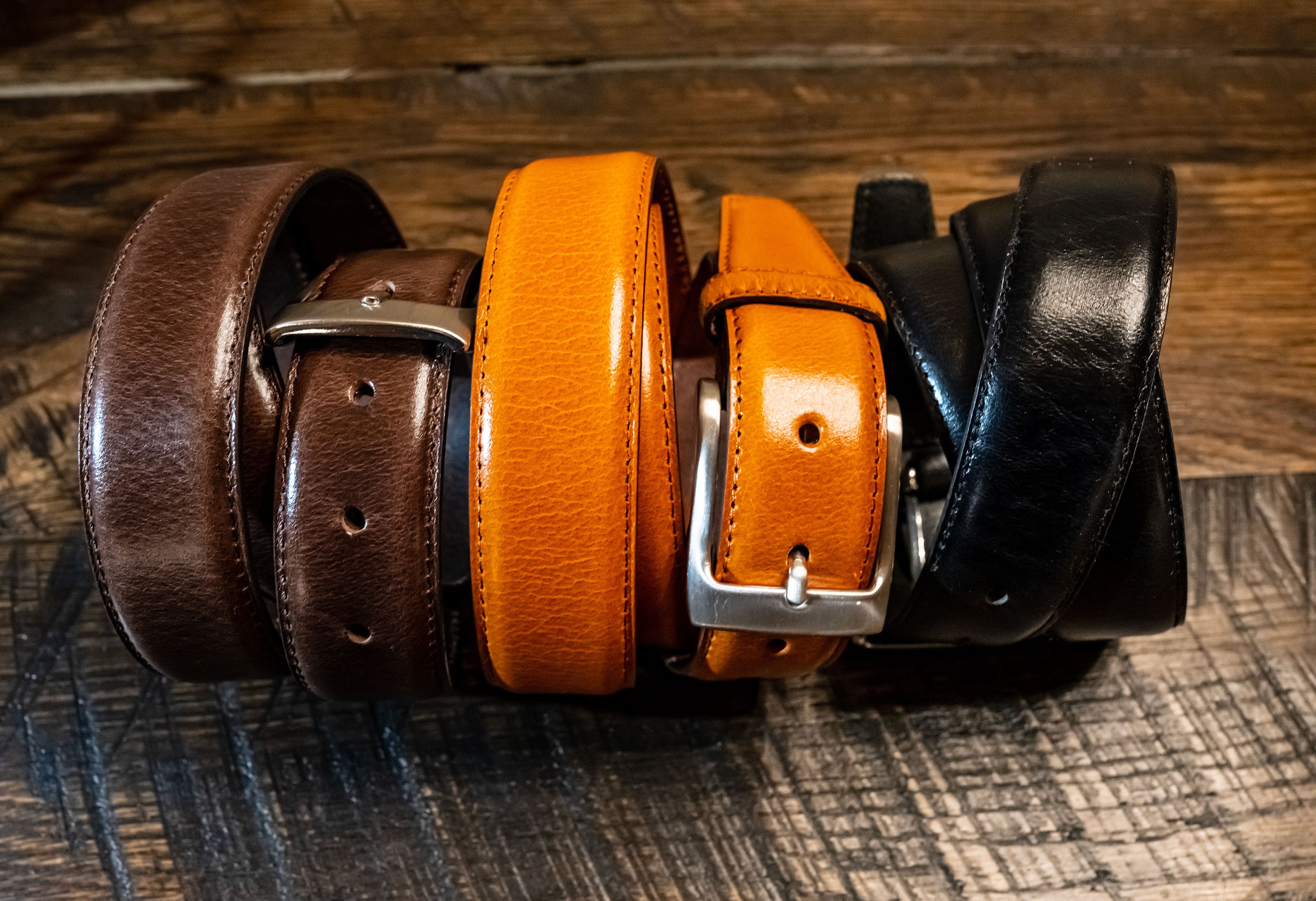 Mens Orange Belt Leather Strap For Louis Vuitton Buckle Replacement 35mm  Premium