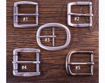 Assorted Silver Finish Belt Buckles - Fits 38mm or 1 1/2" Belts - Unisex - Replacement Belt Buckle