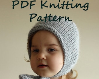 PATRÓN PDF DESCARGABLE patrón de tejido de gorro francés básico, grueso y cálido fácil de recién nacido a adulto, gorro de mujer, gorro de bebé, gorro de niño pequeño