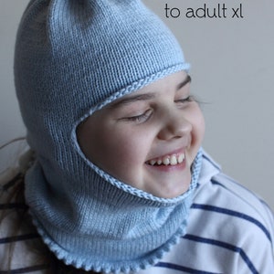 DOWNLOADABLE PDF PATTERN balaclava pattern, balaclava hat, knit balaclava, knitting pattern, knit pattern, winter balaclava, dk yarn pattern