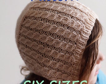 PDF PATRON DE TRICOT, modèle de tricot de bonnet de bébé, modèle de tricot de chapeau torsadé modèle de chapeau de bébé nouveau-né photo prop modèle nb à 4 ans bricolage