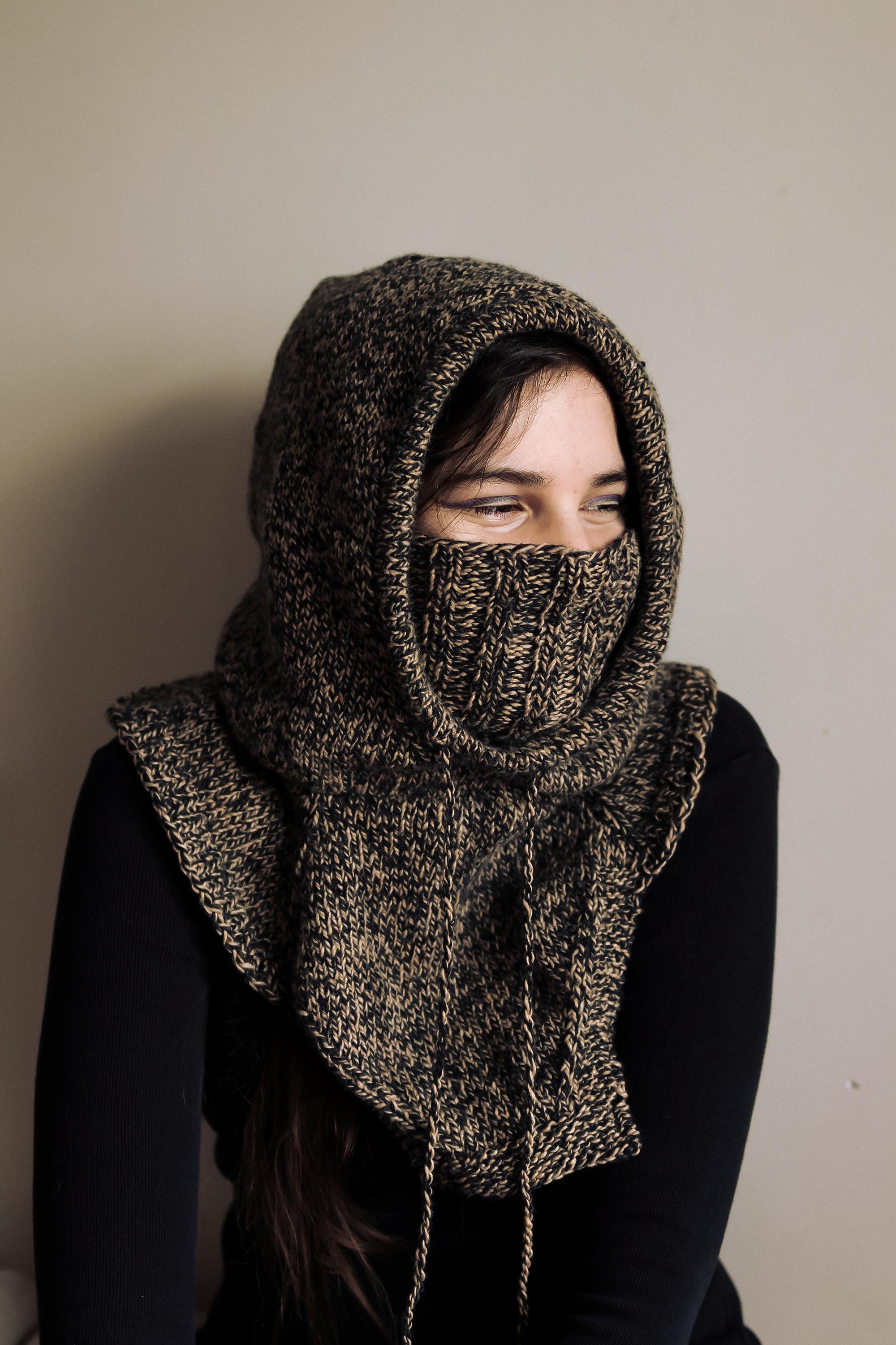 PDF KNITTING PATTERN Cozy Oversized Hood With Neckwarmer, Knit Pixie ...