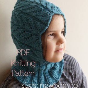 DOWNLOADABLE PDF PATTERN balaclava pixie elf hat hooded scarf knitting pattern newborn to teen knit hat tutorial spring balaclava fall hat