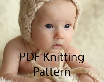 DOWNLOADBAAR PDF-PATROON, babymuts breipatroon, mutspatroon, pasgeboren muts, babymuts, kabelmuts, peutermuts tutorial