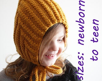 PATRON PDF TELECHARGEABLE Bonnet Elf Pixie Cabled, patron de tricot facile, nouveau-né à ado, tutoriel de tricot diy, bonnet chaud, patron de bonnet lutin