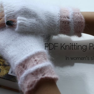 PDF Knitting Pattern, lace fingerless mitts pattern, knit fingerless gloves, womens gloves, womens mitts, fingerless mittens, easy knitting