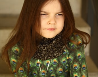 PATRÓN de punto PDF, patrón de bufanda de punto, patrón de la cubierta de punto, capucha ajustada, patrón de punto fácil, calentador de cuello acanalado, hilo desgastado, bufanda diy